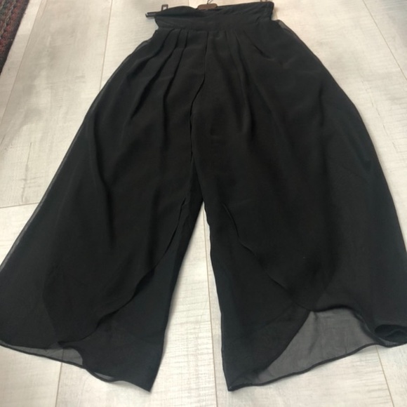 Chiffon Jumpsuit! Elegant Babydoll Top/Pant-New - Picture 2 of 7